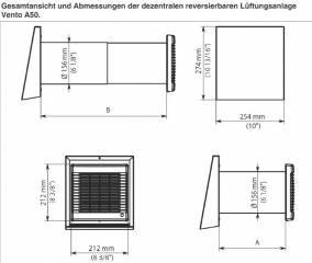 Einzelrauml�fter mit W�rmer�ckgewinnung, reversierend, Blauberg,