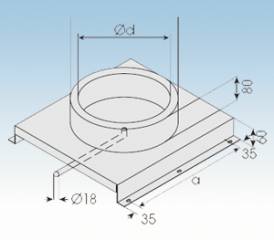 Bodenplatte mit Kondensatablauf 60mm-H�he-2250-BKSO- 113mm