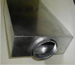 Schalld�mpfer DN 150 L=500 rechteckig mit Kulisse