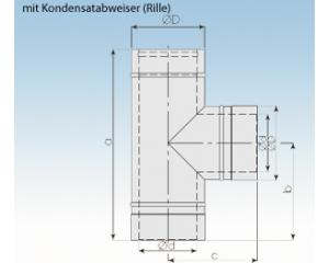 Feuerungsanschluß F90N- Niedertemperatur- 2250-F90N- 113mm