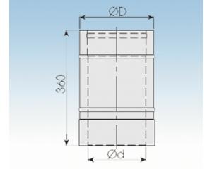 Längenausgleichselement 420-620mm- 2250-LA5-113mm