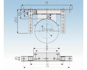 Wandhalterverlängerung verstellb. 100 - 250mm WVLK-113mm