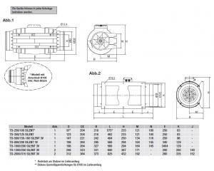 Schallgedämmter Rohrventilator TD-500/150-160 SILENT 3V