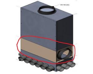 Luftabzweig für Luftvert.Kombi Schalld. DN150