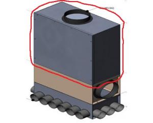 Schalldämpfer für Kombiverteiler DN 150 12x63