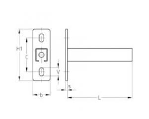 Schienenkonsole 27/18 -L= 200mm