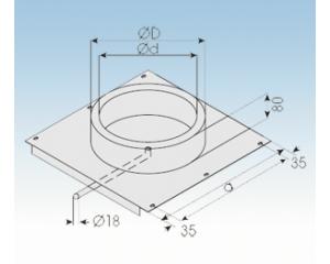 Bodenplatte mit Kondensatablauf-BPK 113mm