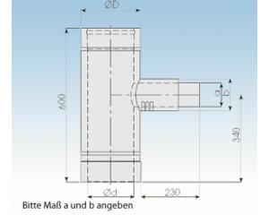 Feuerungsanschluß F1L-90°- 2250-F1L- 113mm