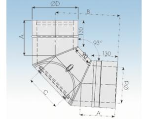 Bogen 93° mit Prüföffnung-2250-BP93-113mm