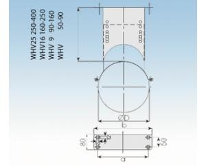 Wandhalter verstellbar 50 - 90mm- 2250-WHV-130mm