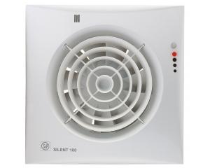 S&P SILENT-100 CHZ VISUAL Kleinraum-Ventilatator, Feuchte, LED